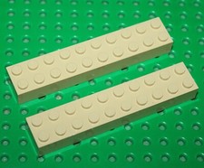 2 x LEGO Tan bricks 2x10 ref 3006 set 4709 4852 10199 7213 5988  7623 6754 75060