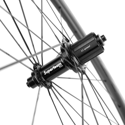 Superteam Road Bike Wheels 50mm Carbon Fiber Wheelset Clincher Bicycle Wheelset - Picture 10 of 13