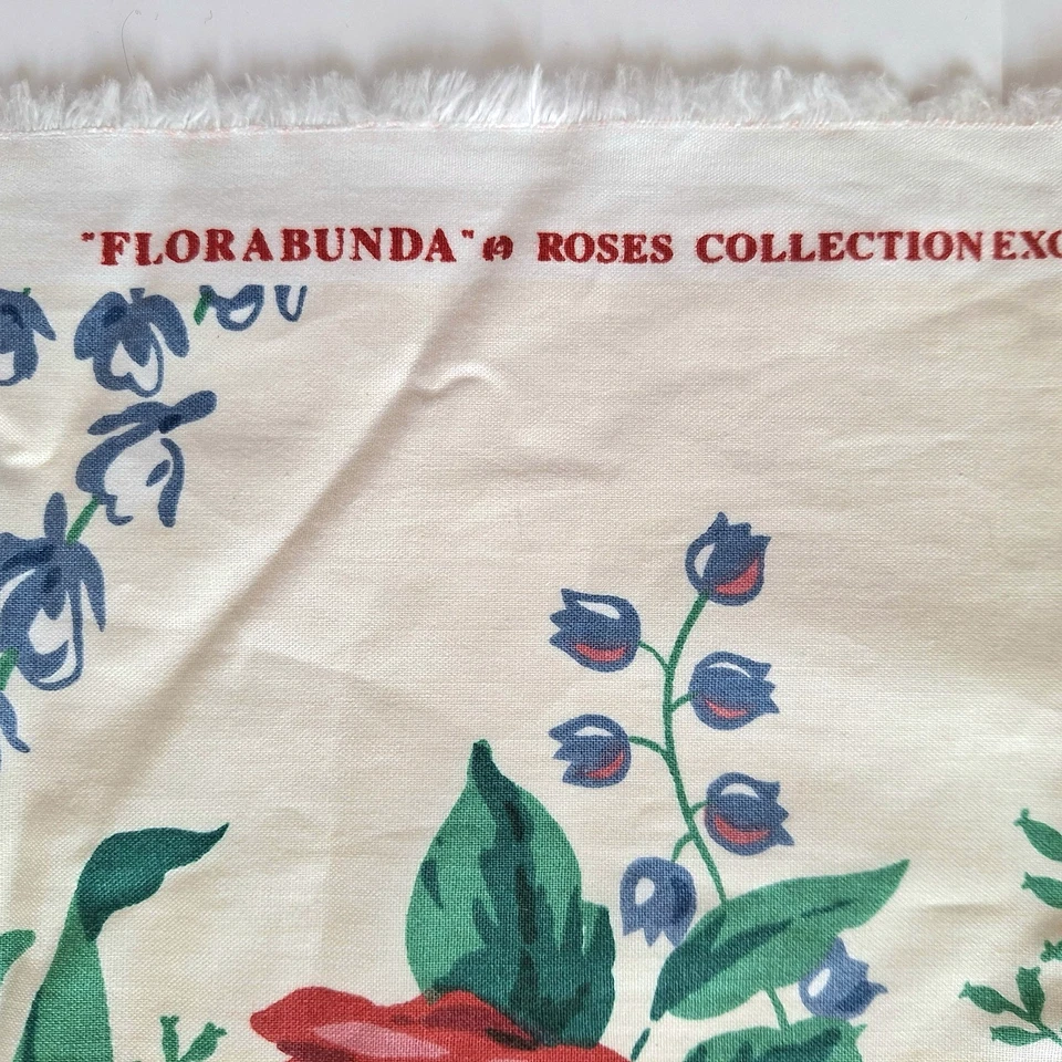 Waverly Florabunda Roses Collection Large Print Chintz Cotton Fabric 1.8 YDS - Image 4 of 4