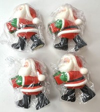 Santa Holding Gift Present Figurine Lot Of 4 SEALED Hong Kong 2.5  