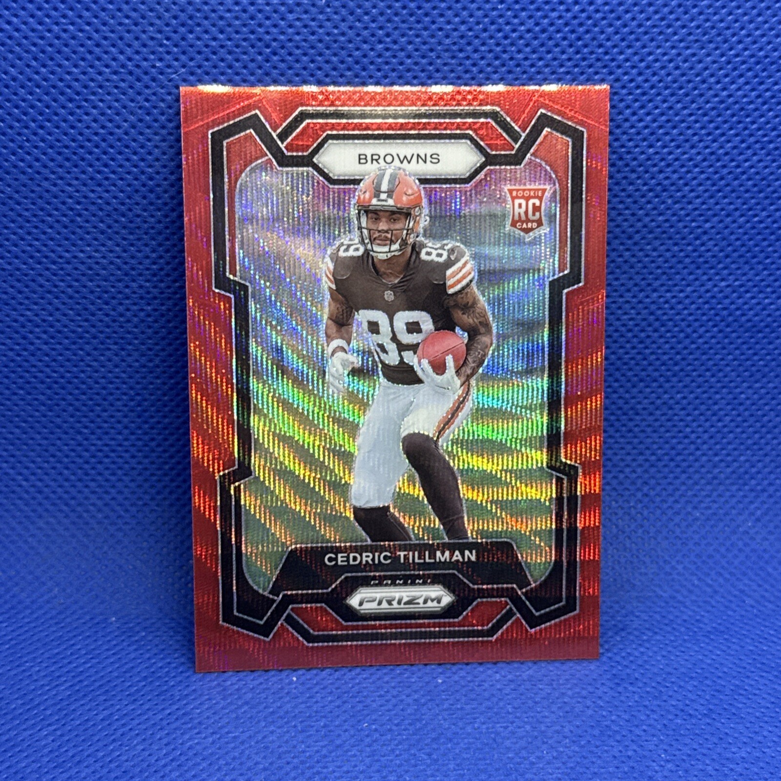 2023 Prizm Cedric Tillman NFL Red Wave Prizm Card /149 #321 BROWNS