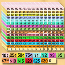 5460 Pcs Garage Sale Stickers, 1/2" X 3/4" Yard Sale Price Stickers Price Tags S