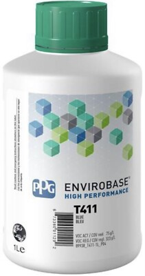 #ad T411 PPG Refinish Envirobase 1 Liter Blue Paint Tint Toner Free Shipping $150.00