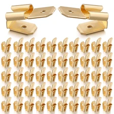 50 Pcs Piggyback Spade Connectors, 3 Way Adapter Dual Male to Single Female 