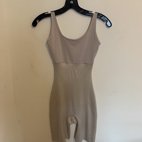 Spanx By Sara Blakely On Care Mid-Thigh Bodysuit Beige Color Size Small |  eBay