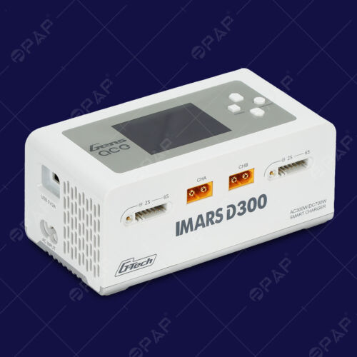 Gens Ace IMARS D300 G-Tech Channel AC/DC 300W/700W RC Battery Charger (White) - Picture 9 of 14
