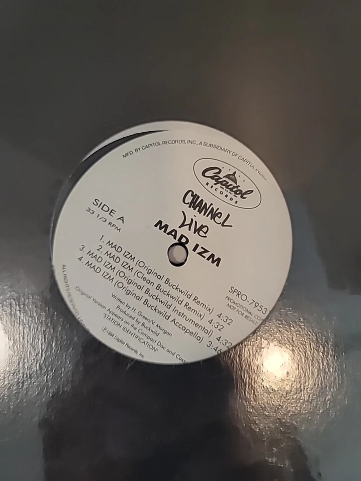 SEALED! 1994 - CHANNEL LIVE - MAD IZM BUCKWILD REMIX - CAPITOL  PROMO - KRS-ONE Foto 2 de 4