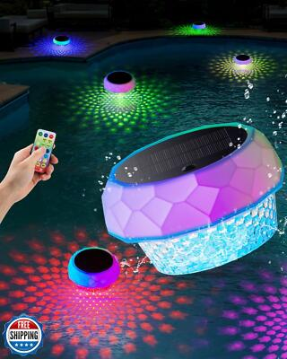 #ad #ad kaoer Floating Pool Lights Rechargeable Solar Lights with Remote Control Po