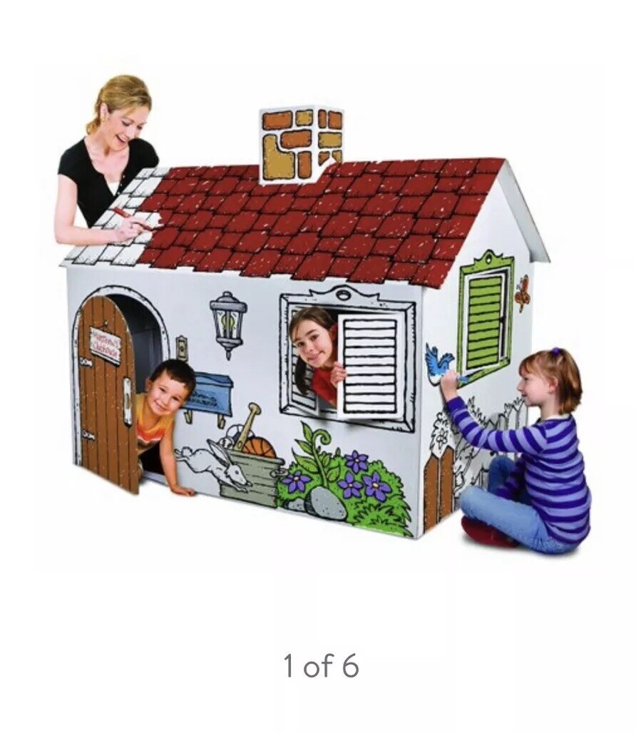 cardboard train playhouse