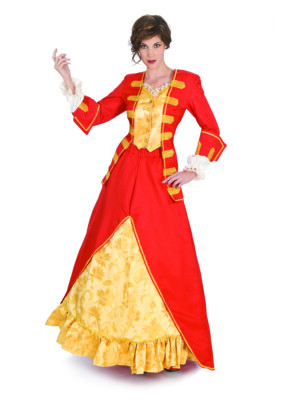 Colonial Madame Marquess 2 Piece Suit Dress Red & Gold Masquerade Costume  M/L | eBay
