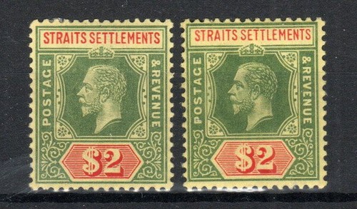 Malaysia - Straits Settlements 1914-15 2 $ Werte SG 211-11a MLH