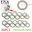 20x 14MM ENGINE/MOTOR OIL DRAIN PLUG CRUSH WASHERS GASKETS FOR HONDA/ACURA 14MM
