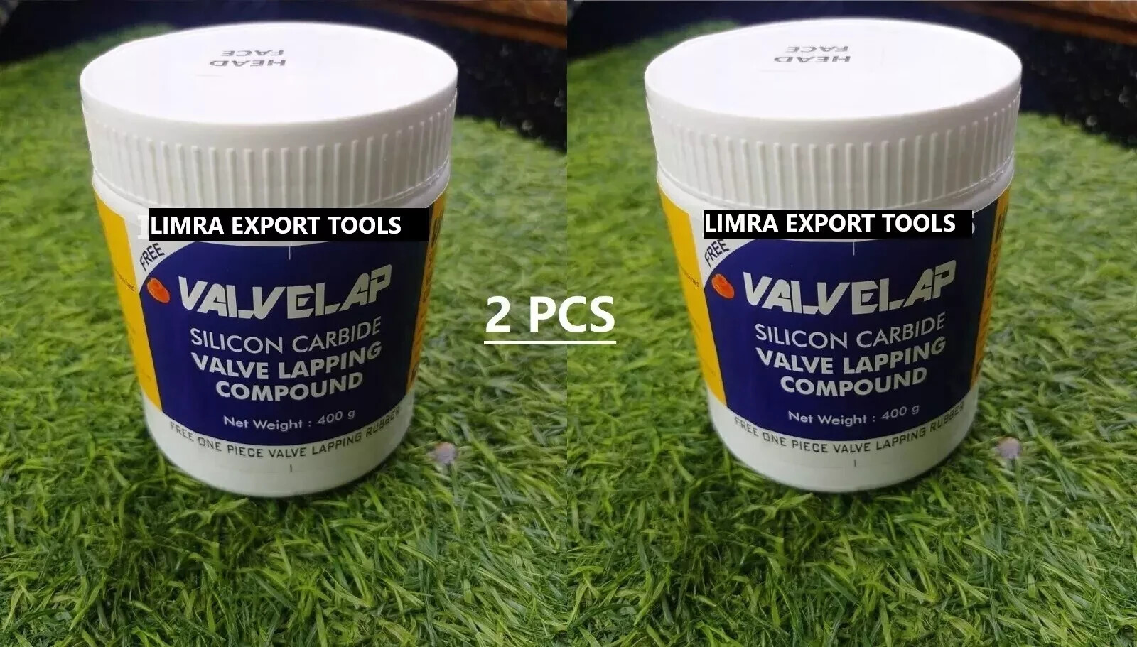 2 PCS VALVELAP Silicon Carbide Valve Lapping Compound 400g Medium Grade 120 Grit