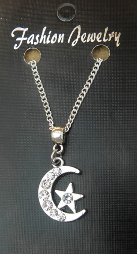 VASSAGO Coexist in Peace Crescent Star Necklace Star of David Necklace
