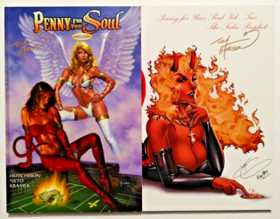 Penny For Your Soul TPB TP LOT SET Vol. #1, 2 - LTD 100! SIGNED TOM HUTCHISON NM
