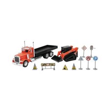 Peterbilt 379 Flatbed Truck Roadwork Playset/ Scale - 1:32 SS-34023A