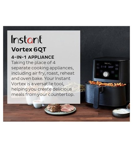 Instant Vortex 6 Qt 4 In 1 Air Fryer - Black - Picture 3 of 3