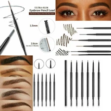 US 2 Pack Eyebrow Pencil Waterproof Smudge-proof Eyebrow Brush Microblading