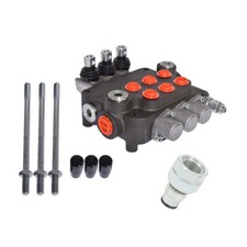 21GPM SAE Hydraulic Monoblock Double Acting Control Valve 3 Spool w/conversion