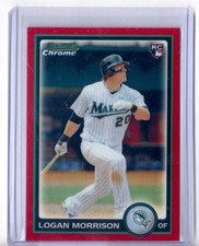 LOGAN MORRISON 2010 BOWMAN CHROME RED REFRACTOR RC (PROMO) NO SERIAL NUMBER
