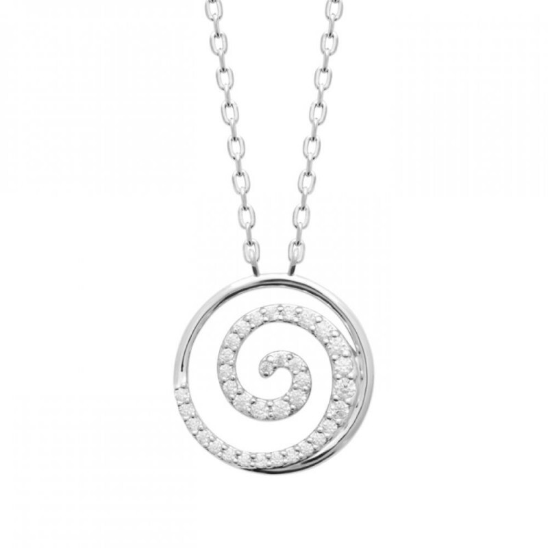Collier spirale en argent massif 925 pour illuminer vos tenues de bureau