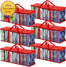6 Pack DVD Storage Bags Hold up to 240 Dvds 40 Each Bag , Water Resistant DVD H