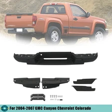 Black Steel Rear Bumper Assembly For GMC Canyon Chevrolet Colorado 2004-2007