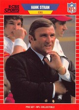 Hank Stram 1989 Pro Set 20 Kansas City Chiefs FOOTBALL Card