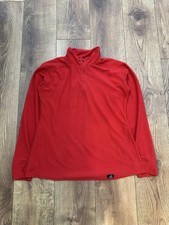 Paramo 1/4 Zip Fleece Womens Size UK L Red Cotton Stretch Activewear Outdoors