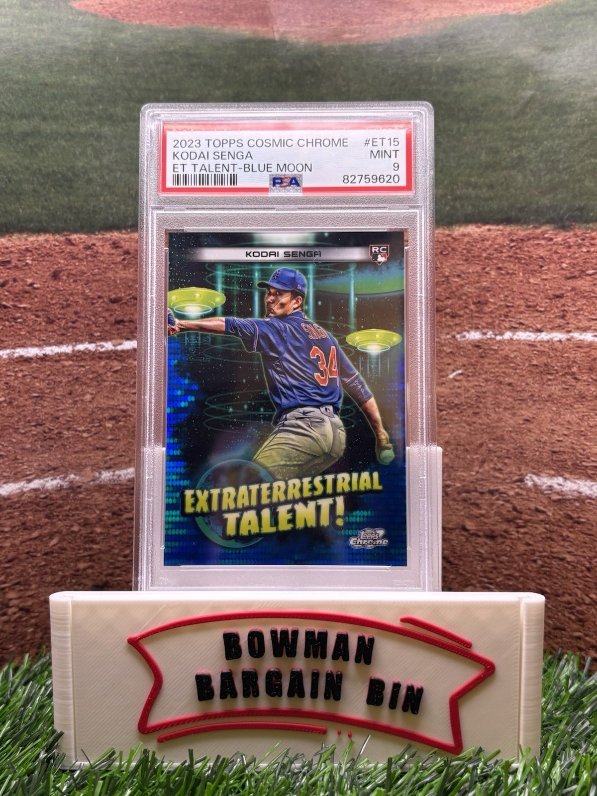 2023 Topps Cosmic Chrome Extraterrestrial Blue Kodai Senga ROOKIE RC 63/99 PSA 9
