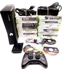 Microsoft Xbox 360 S Console - Black (1439) 250GB Drive & 34 Games SYSTEM WORKS