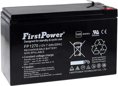 FirstPower Blei-Gel-Akku für USV APC Power Saving Back-UPS Pro 550 7Ah 12V 12V 7