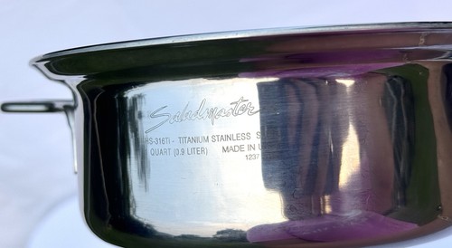 Saladmaster 316Ti Titanium Stainless Steel 1 Quart Saucepan Waterless Cooking - Picture 4 of 5
