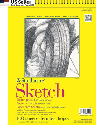 Strathmore 300 Series Sketch, 9x12 inch, White 