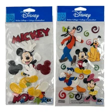 Lot of 2 Jolee's Boutique Sticker Collage Disney Mickey Minnie Donald Goofy
