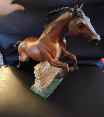 Breyer Horse Vintage 1970s Jumping Bay Model #300 Stone Wall & Grass, EUC