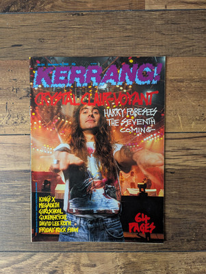 Kerrang! 214 Iron Maiden, King's X, Megadeth, Girlschool, David Lee Roth