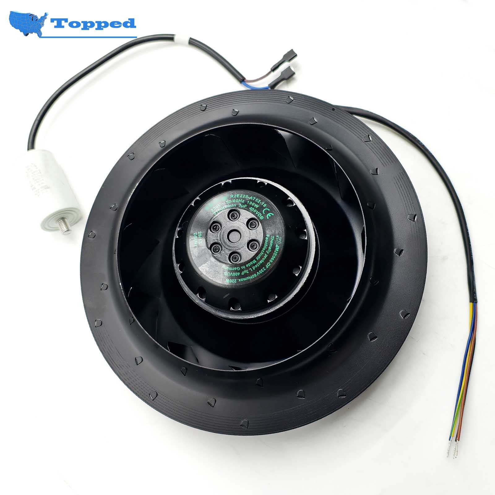 1pcs New Inverter Centrifugal Fan for EBM R2E225-AT52-19 230V 190W 50/60Hz