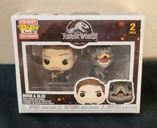 Funko Pocket Pop! Llavero Jurassic World paquete de 2 Owen y Velociraptor azul #ML