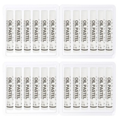 24 x White Oil Pastel Soft Oil Crayons Creamy Pastels Stick Art