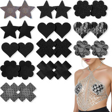 Grevosea Pasties Nipple Covers, Disposable Nipple Pasties Lingerie No Show Breas