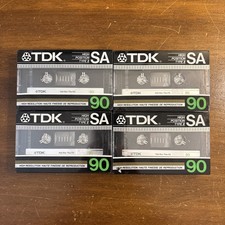 TDK SA 90 High Position Type II Cassette Tapes NEW SEALED - Lot Of 4