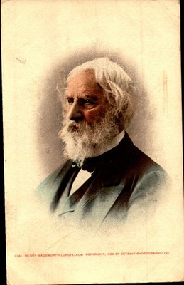 RARE VIEW- HENRY WADSWORTH LONGFELLOW -1902 DETROIT PHOTOGRAPHIC POSTCARD BK85