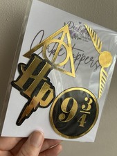 Harry Potter Cup Cake Charm Toppers Birthday Decorations Pack Of 10