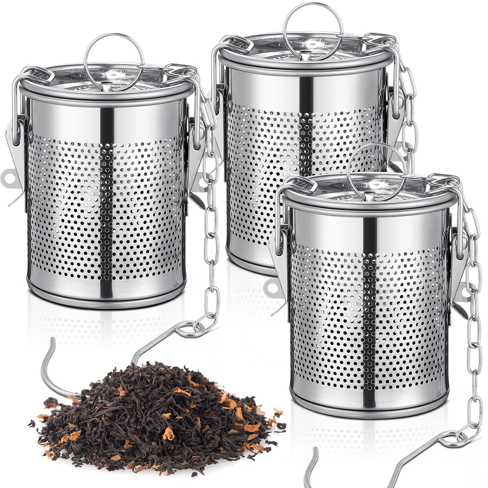 3 Pcs Extra Large Tea Infuser for Loose Leaf, 304 Stainless Steel Tea Straine...
Opens in a new wind