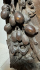 Antique 19th C Walnut Wood Bacchus Carving High Relief Panel Wine Celler Satyr — photo 8