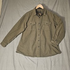 Grizzly Mountain Green Long Sleeve Button Up Men's XL Outdoors Shirt Cotton