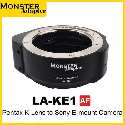 Monster Adapter LA-KE1 Lens Mount Adapter Pentax K Lens to Sony E-mount Cameras