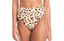 Bar III Women's Animal-Print High-Wais Bottoms Swimsuit Multi Size L 3630