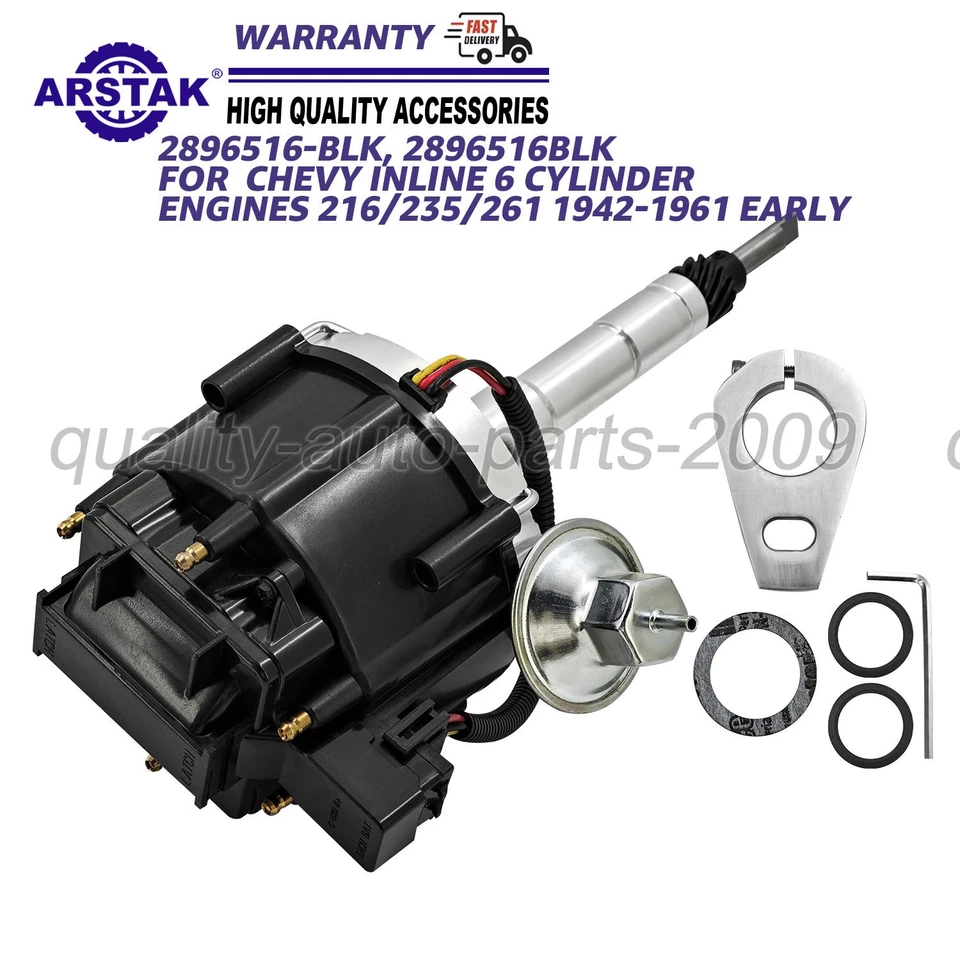 NUEVO DISTRIBUIDOR HEI 2896516-BLK para Chevy Straight 6 216/235/261 1942-1961 temprano Foto 2 de 4